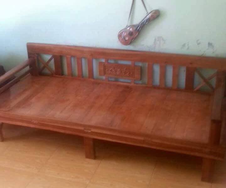 Giuờng Ghế Gấp Gỗ Quế ( 1m5 *2m )